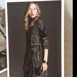 LINDA LUNDSTROM KNIT PAISLEY TAPESTRY MID LENGTH DRESS